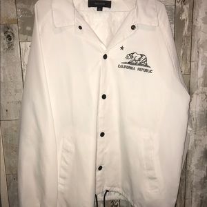 White & black Ring of fire windbreaker